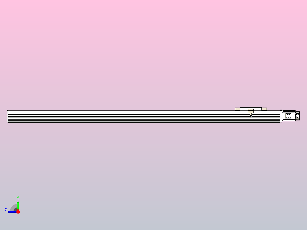 滚珠丝杠直线轴带导轨全封闭TPA-HCR-220D-3210C-L2100-M-C-P1K-N3右视图