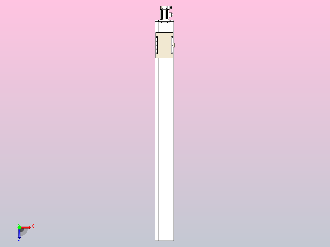 滚珠丝杠直线轴带导轨全封闭TPA-HCR-220D-3210C-L2100-M-C-P1K-N3俯视图