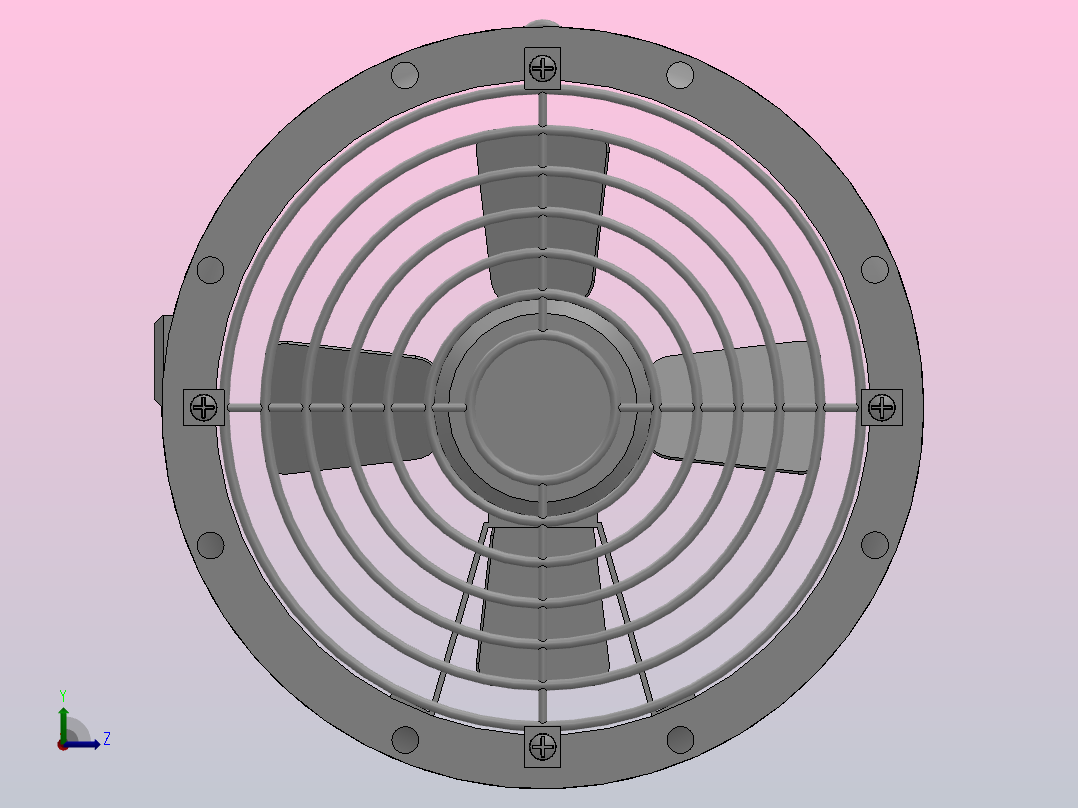 T35系列轴流式通风机（壁式）[T35-11-3.55]左视图