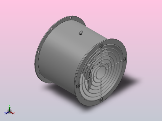 T35系列轴流式通风机（壁式）[T35-11-3.55]正等轴测缩略图