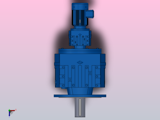 RF147R77法兰轴伸式组合型斜齿轮减速机RF147R77-Y0.75-4P-80-M1-0°-Φ550俯视缩略图