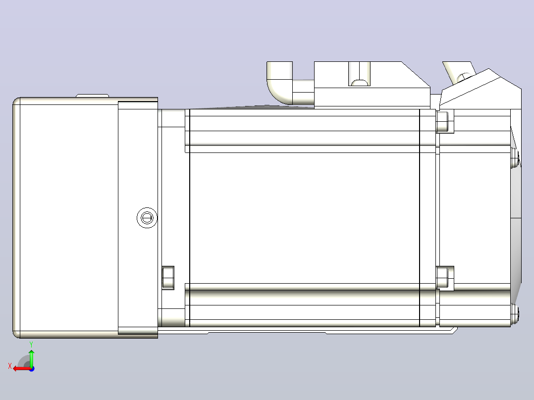 皮带直线轴半封闭可选导轨TPA-HNB-105D-90-L2250-ML-C-P20-N3后视图