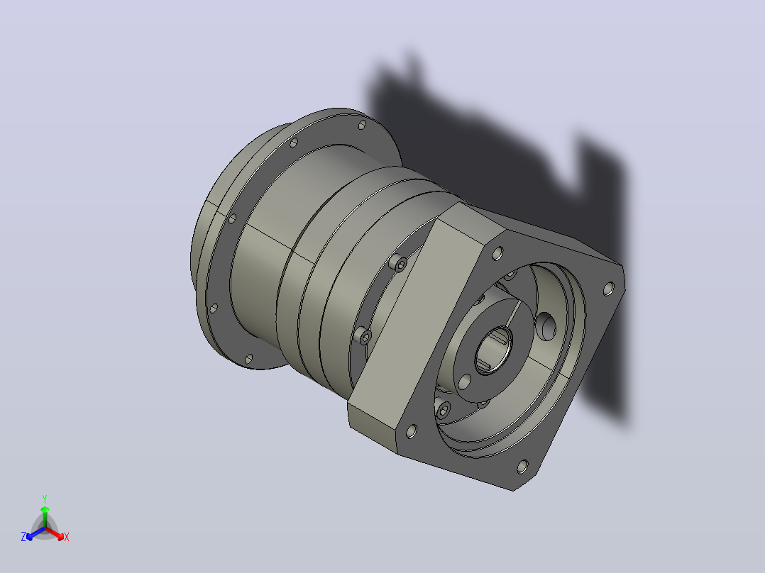 MTD-110-L2-24 MTD-110 盘式输出减速机正等轴测图