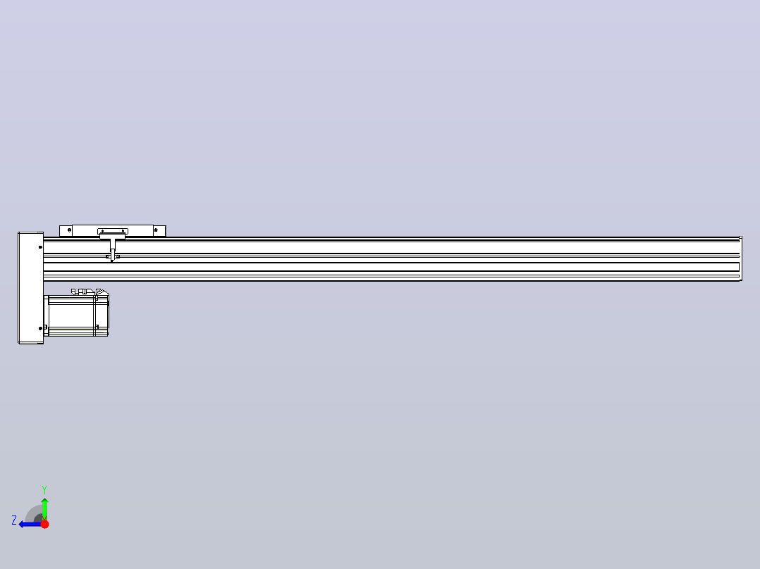 滚珠丝杠直线轴带导轨全封闭TPA-HCR-175D-2510C-L1100-MP-Y-P75-N3右视图