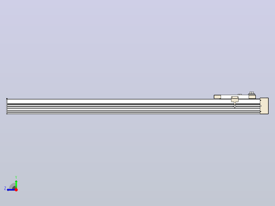 滚珠丝杠直线轴带导轨全封闭TPA-HCR-220D-3210C-L1450-MR-C-P1K-N3右视图