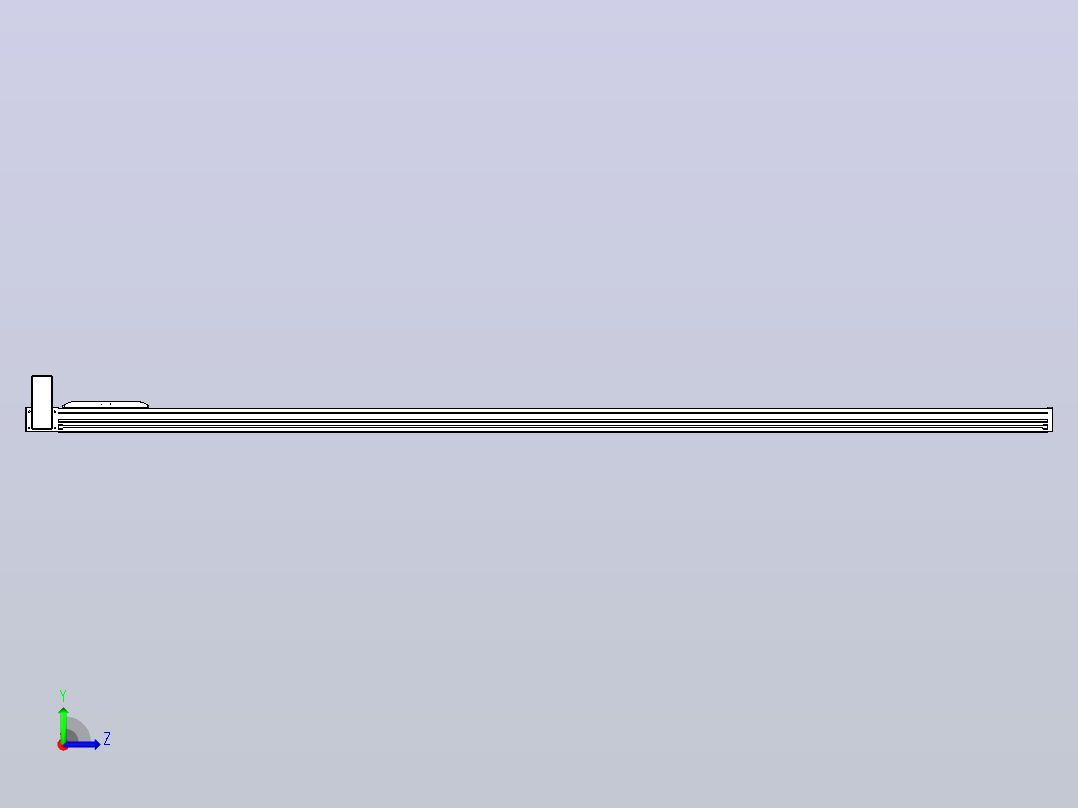 伺服电机集成皮带传动直线执行器TPA-OCB-120-224-L3750-RU-P75-N3左视图
