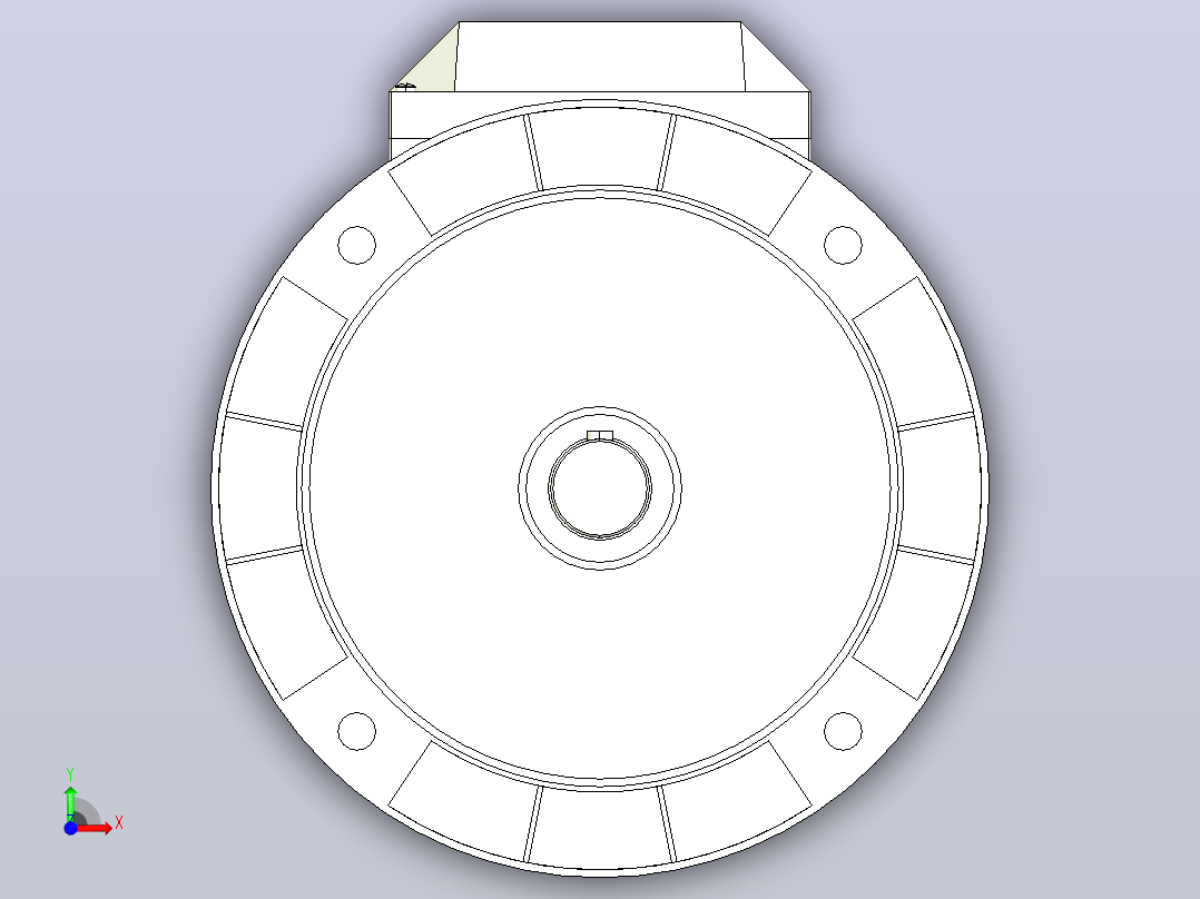 IM B5 H80-180(YE2、YE3)通用电机[YE3-132S-4-B5]前视图