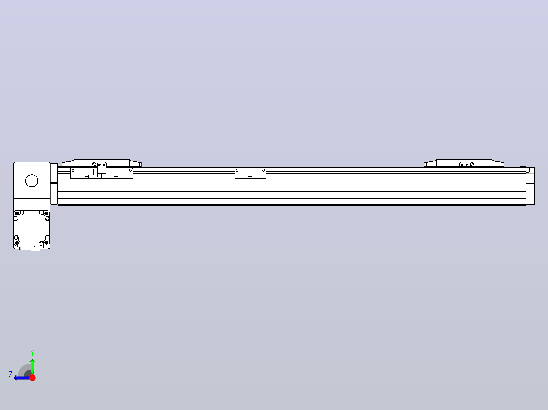 皮带直线轴双滑块型TPA-GCBS-80-P60-L225-LP-M20-N3右视图