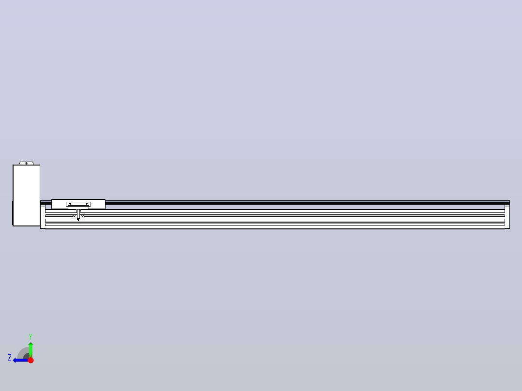 皮带直线轴半封闭可选导轨TPA-HNB-120D-110-L900-RU-C-P40-N3右视图