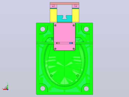 马桶盖上盖模具设计后视缩略图