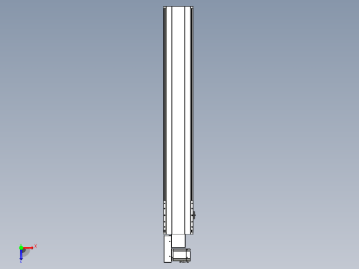 皮带直线轴半封闭可选导轨TPA-HNB-202D-140-L1200-ML-Y-P75-N3俯视缩略图