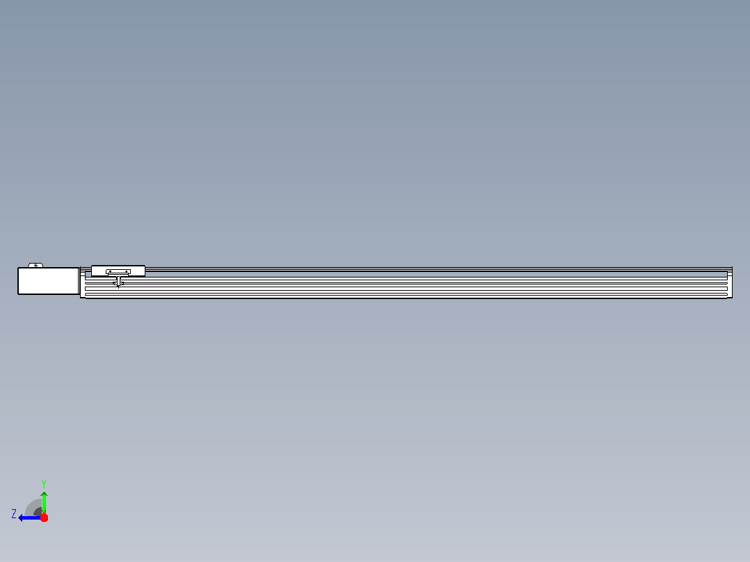 皮带直线轴半封闭可选导轨TPA-HNB-140D-120-L1350-MR-C-P40-N3右视图