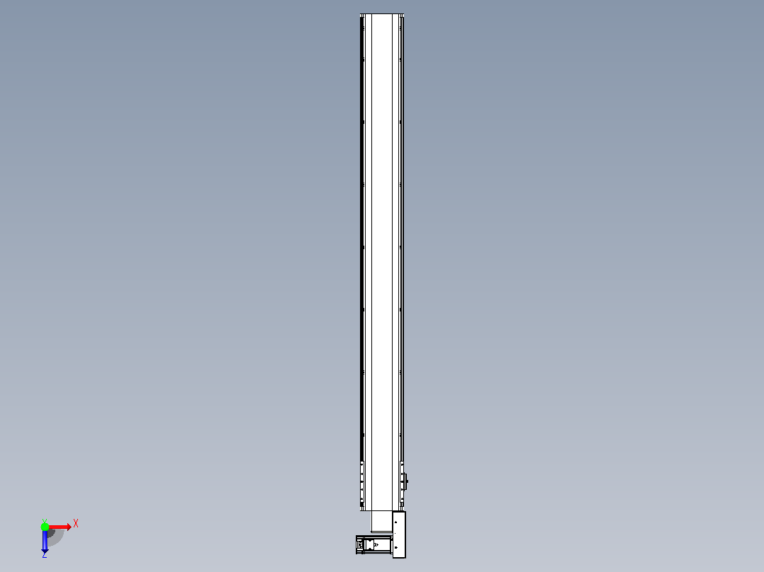 皮带直线轴半封闭可选导轨TPA-HNB-140D-120-L1350-MR-C-P40-N3俯视图