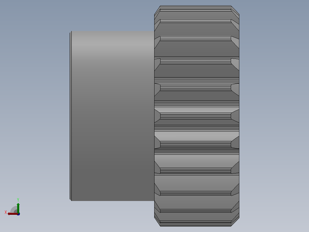 凸缘型模数1直齿轮压力角20°_GSCDC-1-24-10-dc8-A后视图