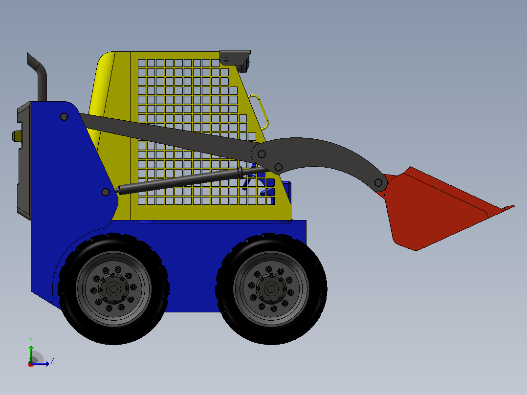 装载车模型左视图