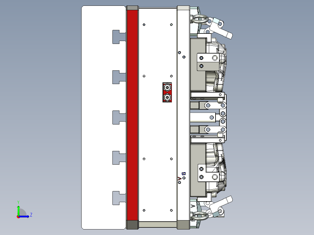 加工中心液压夹具IGS左视图