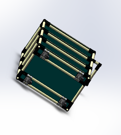 精益管摆盘周转车sw17可编辑