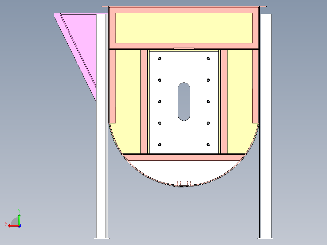 TDTG提升机下机座后视图