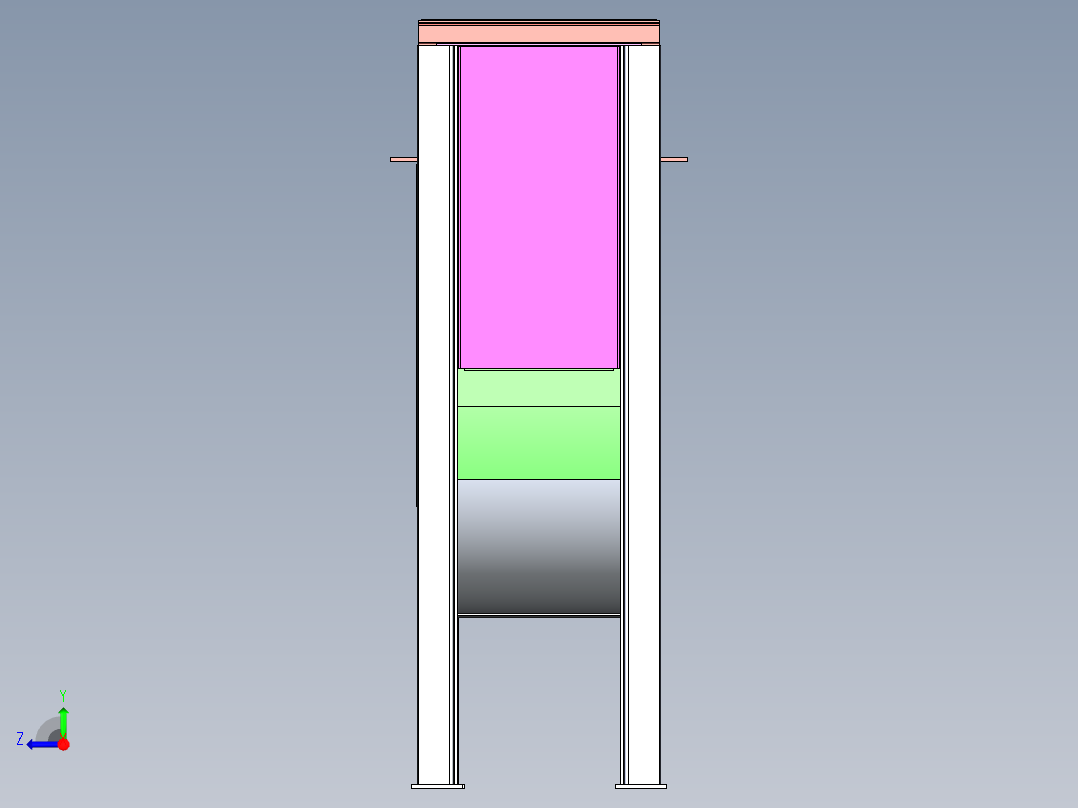 TDTG提升机下机座右视图