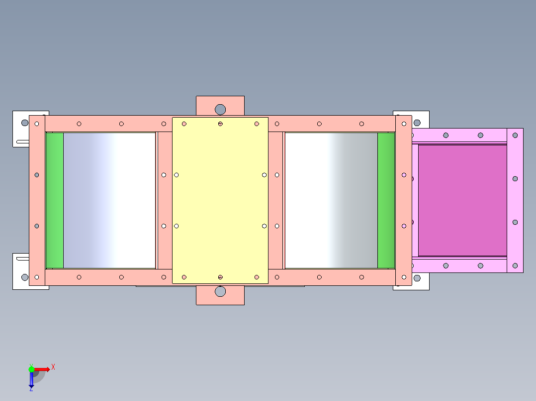 TDTG提升机下机座俯视图
