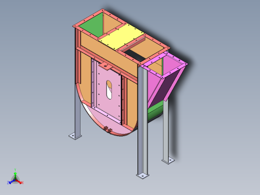 TDTG提升机下机座正等轴测缩略图