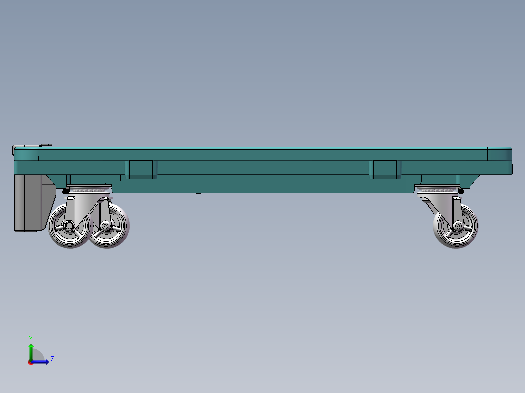 万向脚轮 脚轮 车床脚轮左视图