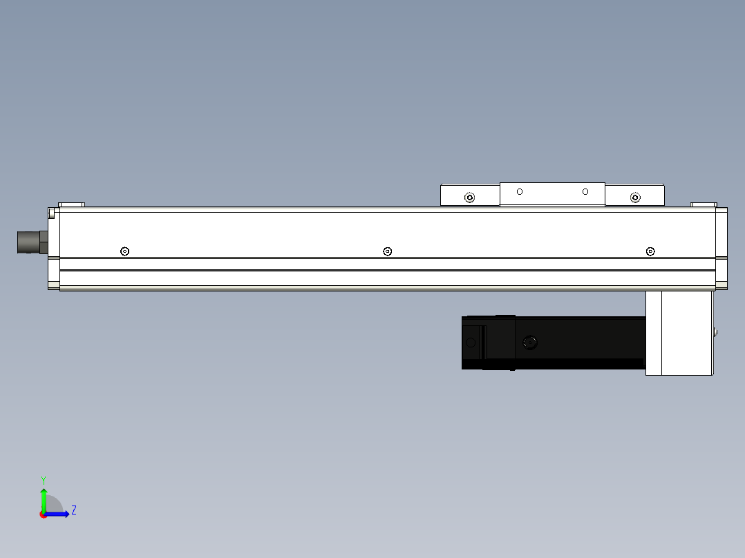 Toyo东佑达直线模组-ECH12-250-BM-100W+煞車左视图