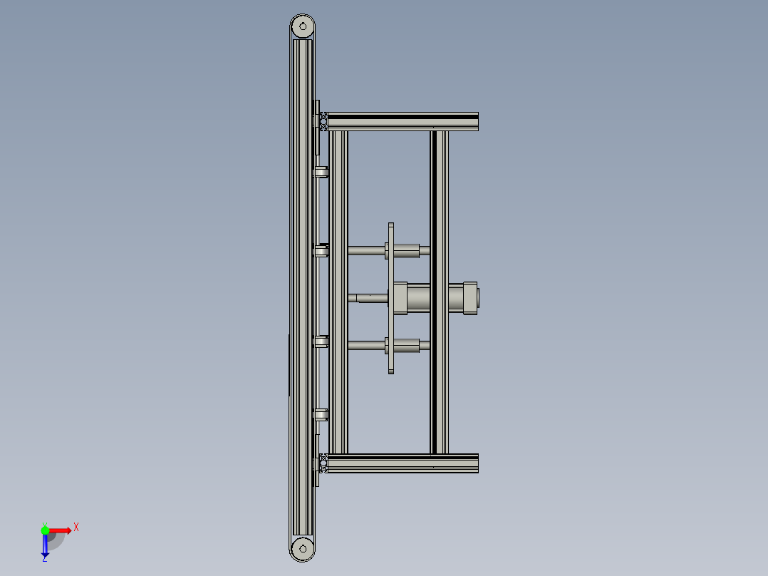 组件升降运输车俯视图