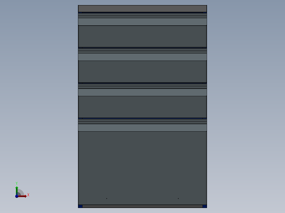 办公文件柜前视图
