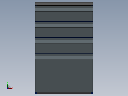 办公文件柜前视缩略图