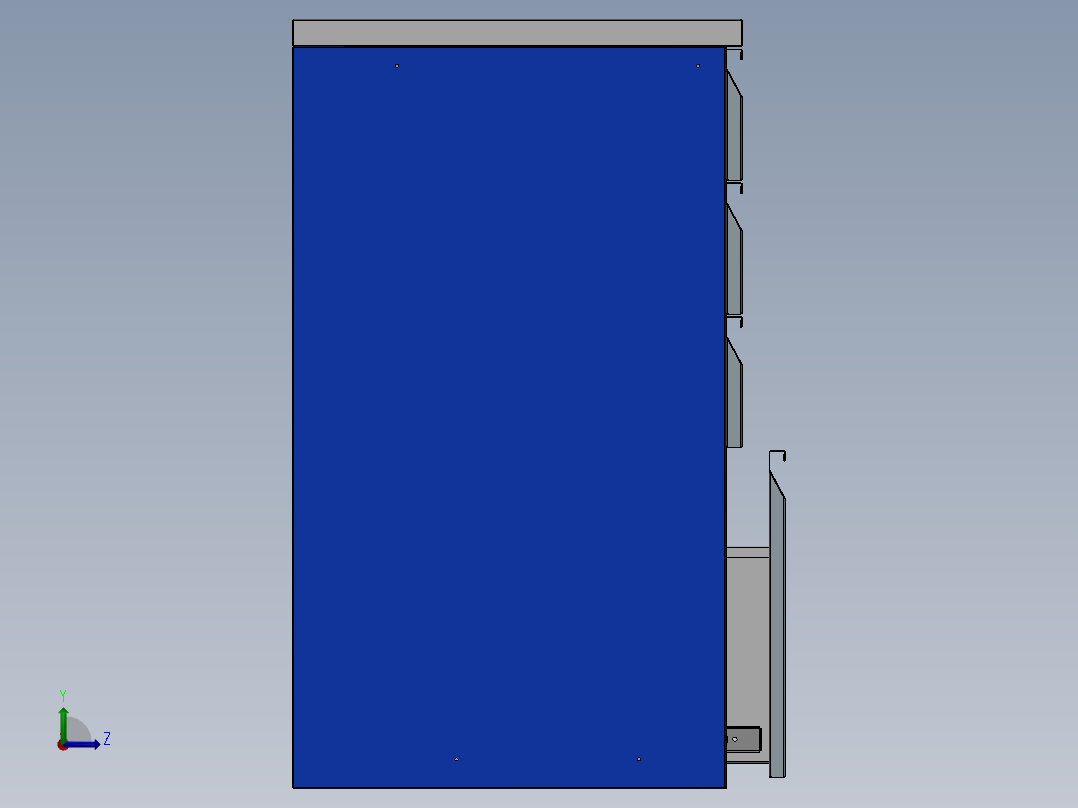 办公文件柜左视图