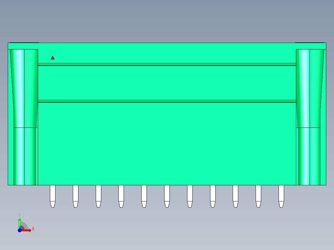 DEGSON 15EDG（公头） 3.5mm 螺钉锁紧，插拔式接线端子 FullPack-15EDGVHM-3.5-22P-14-00AH前视图