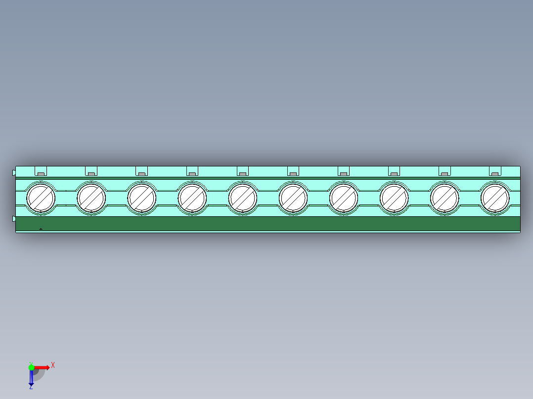 DEGSON DG636 系列 6.357.629.52mm 接线端子-DG636-9.52-10P-14-00AH俯视图