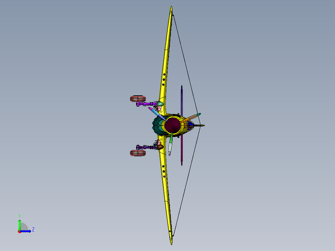 二战传奇美制螺旋桨战机P-40左视图