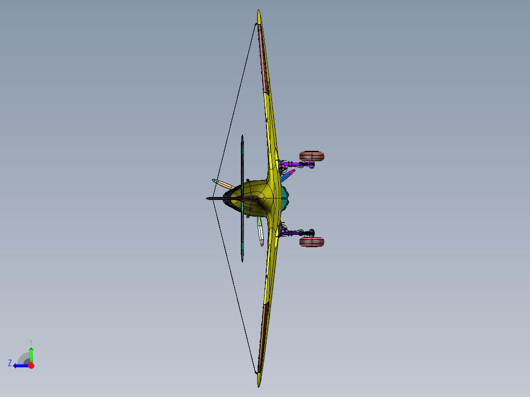 二战传奇美制螺旋桨战机P-40右视图