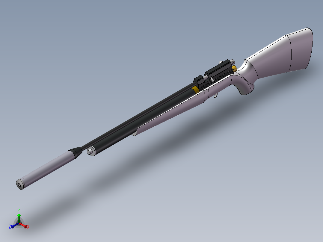 B50气步枪正等轴测图