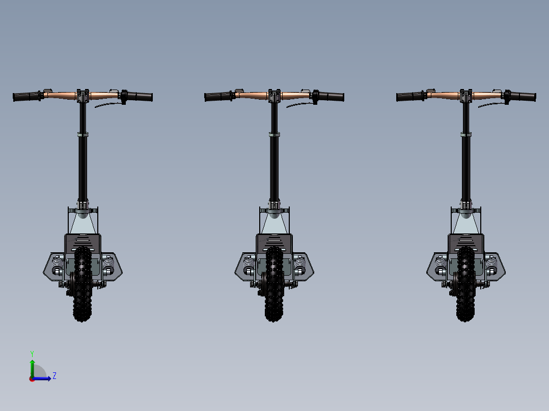 电动滑板车左视图