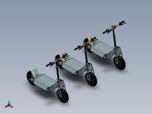 电动滑板车正等轴测缩略图