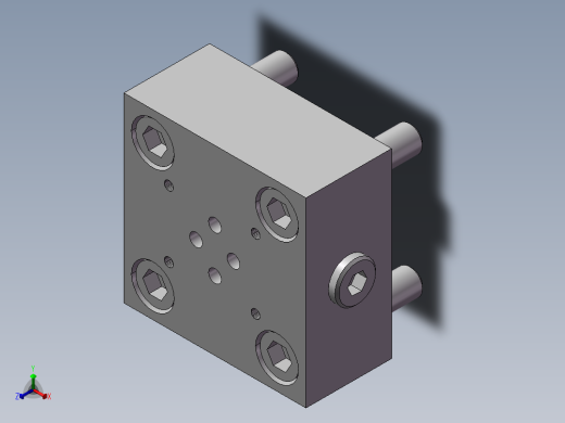 力士乐液压阀-LFA_25_WEA-7X方向控制盖板正等轴测缩略图