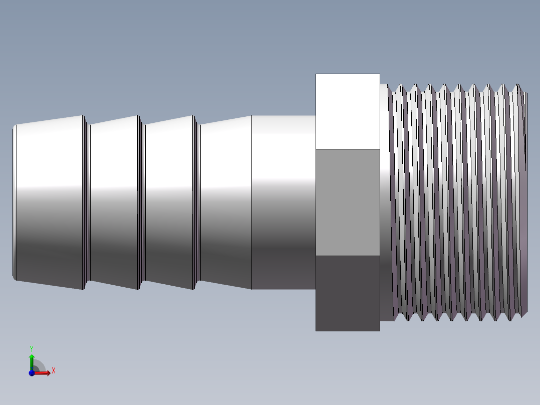 水管接头-有边 [DN20X19]前视图