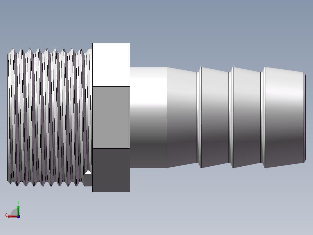 水管接头-有边 [DN20X19]后视图