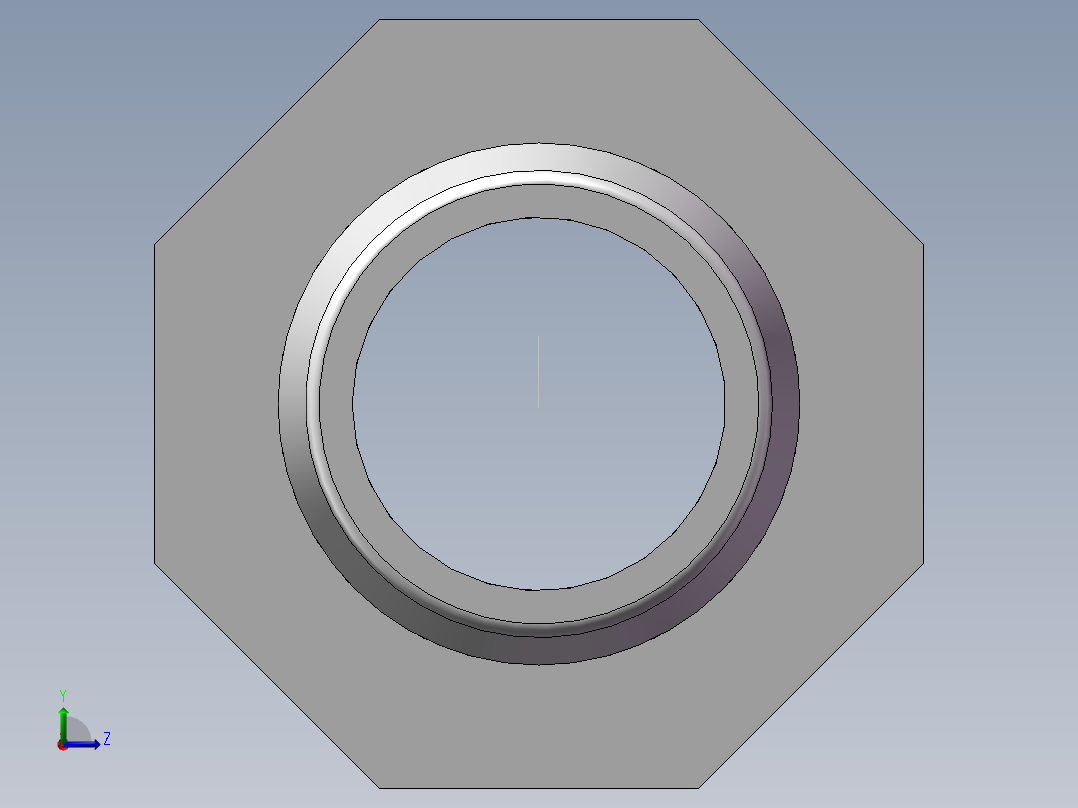 水管接头-有边 [DN20X19]左视图