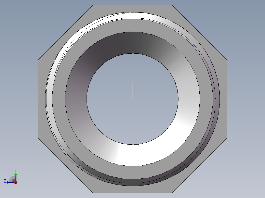 水管接头-有边 [DN20X19]右视图