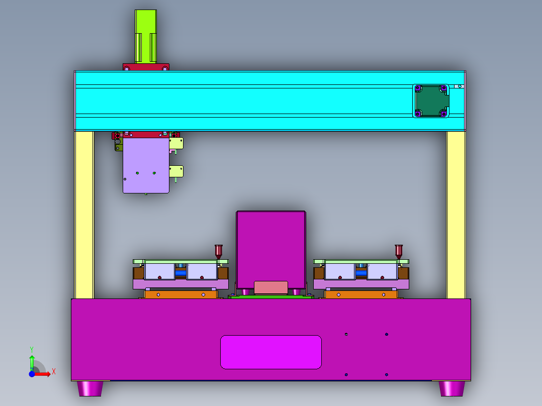 真空吸取式高速智能螺钉紧固机构前视图