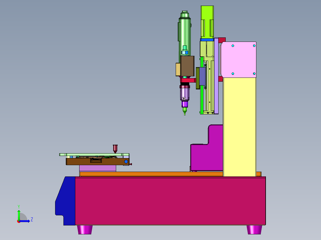 真空吸取式高速智能螺钉紧固机构左视图