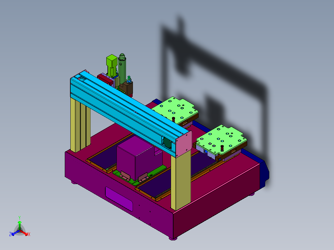 真空吸取式高速智能螺钉紧固机构正等轴测图