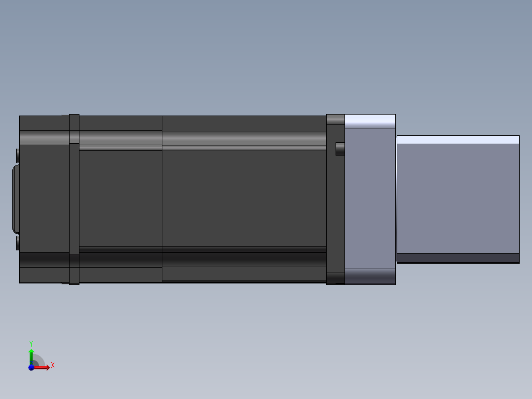 45-SP-(400w电机+联轴器+45法兰60-60+45TB马达座)前视图