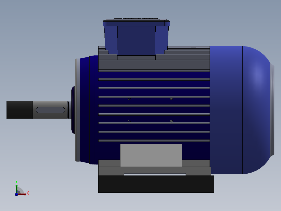 10马力电机前视图
