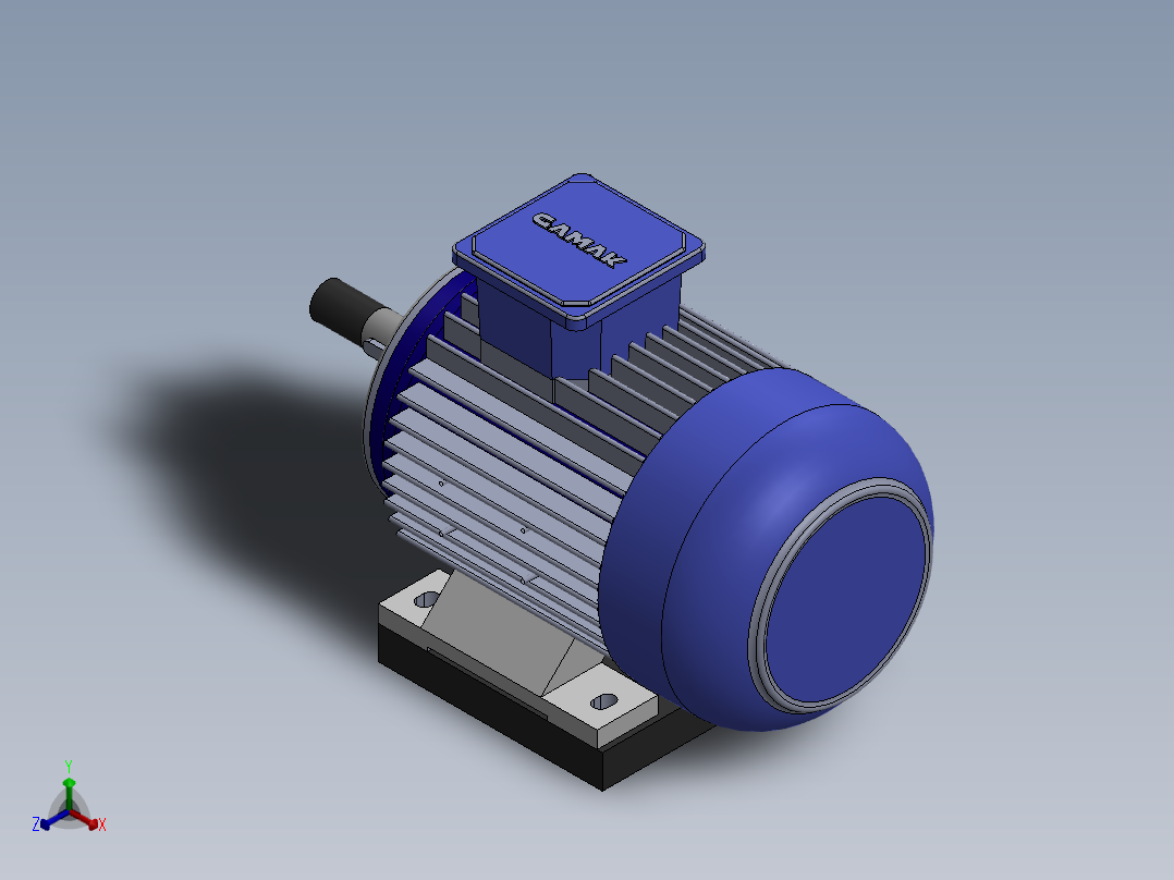 10马力电机正等轴测图