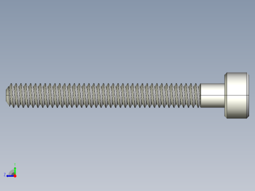 M2 x 0.4mm Thread 18mm LONG SOCKET HEAD CAP SCREW.IGS右视缩略图